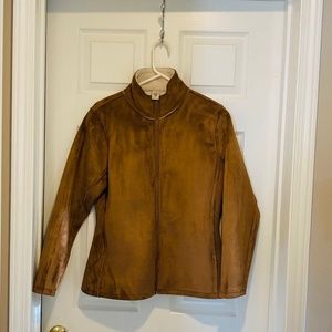Prana Faux Brown Suede with Faux Shearling Lining  - Size M